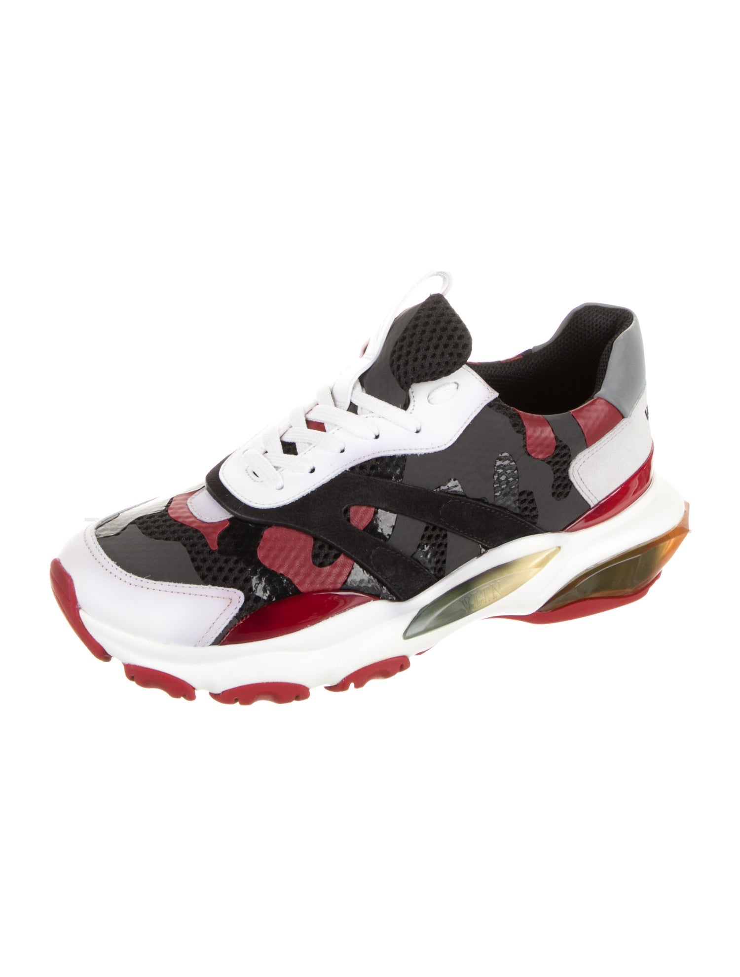 Valentino Mesh Printed Athletic Sneakers