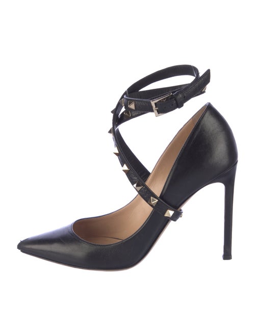 Valentino Rockstud Accents Leather Pumps