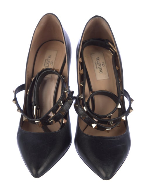 Valentino Rockstud Accents Leather Pumps