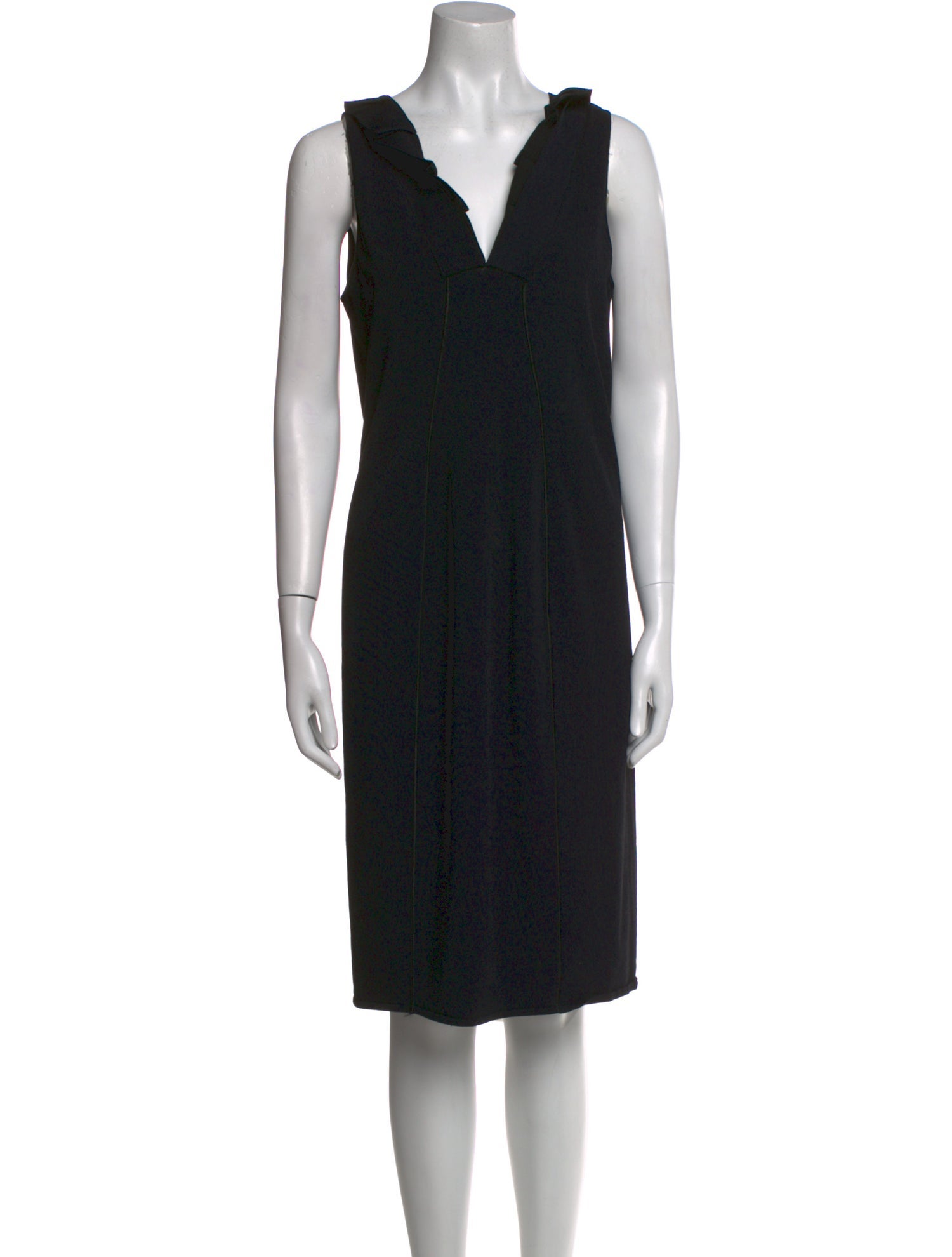 Valentino V-Neck Knee-Length Dress