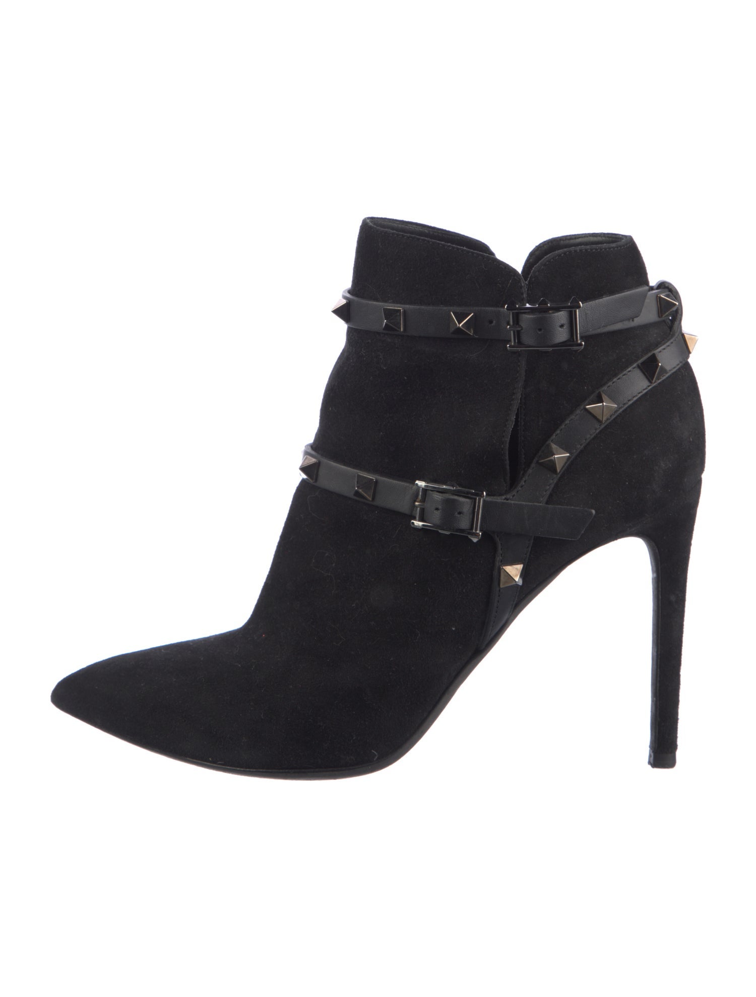 Valentino Rockstud Accents Suede Boots