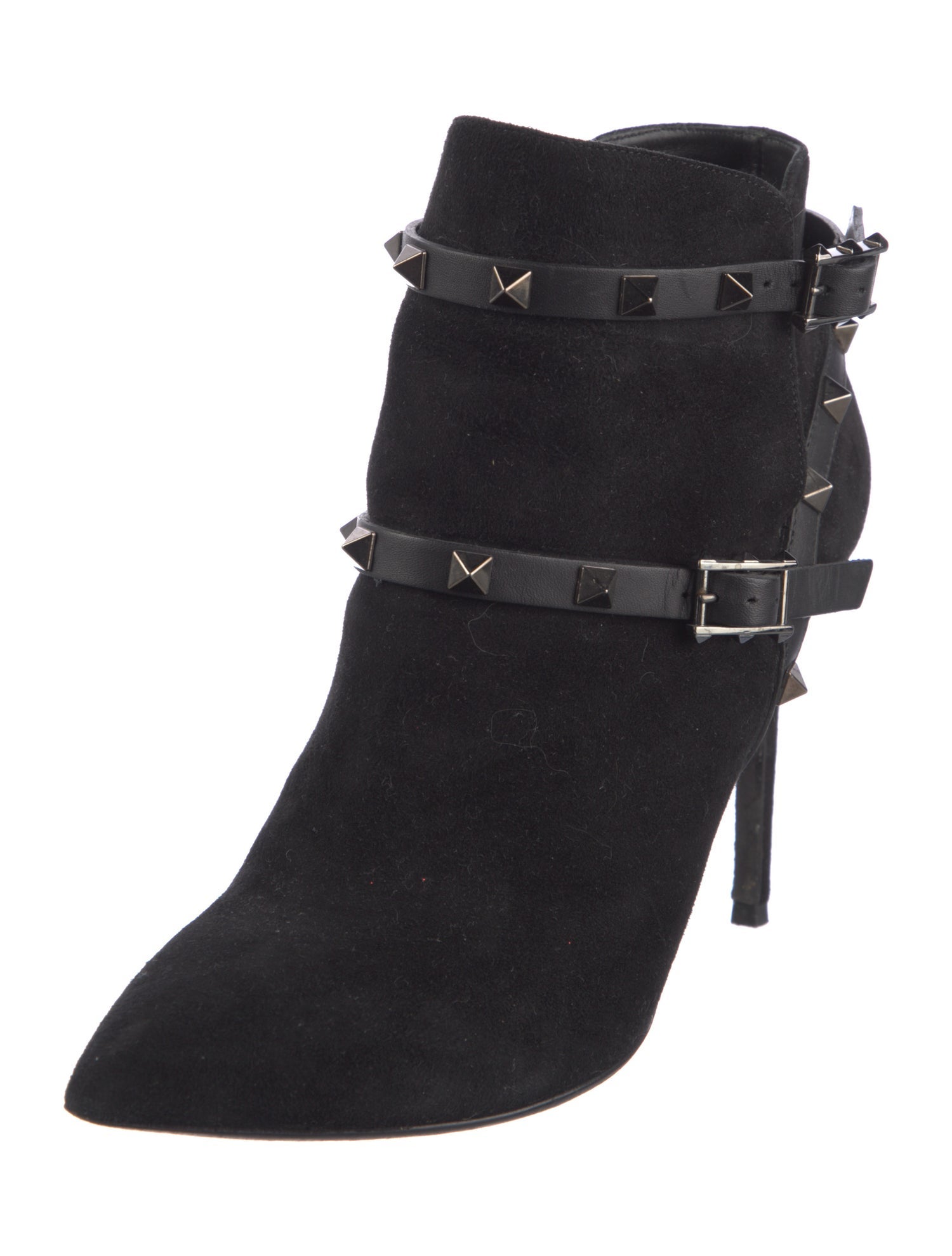 Valentino Rockstud Accents Suede Boots