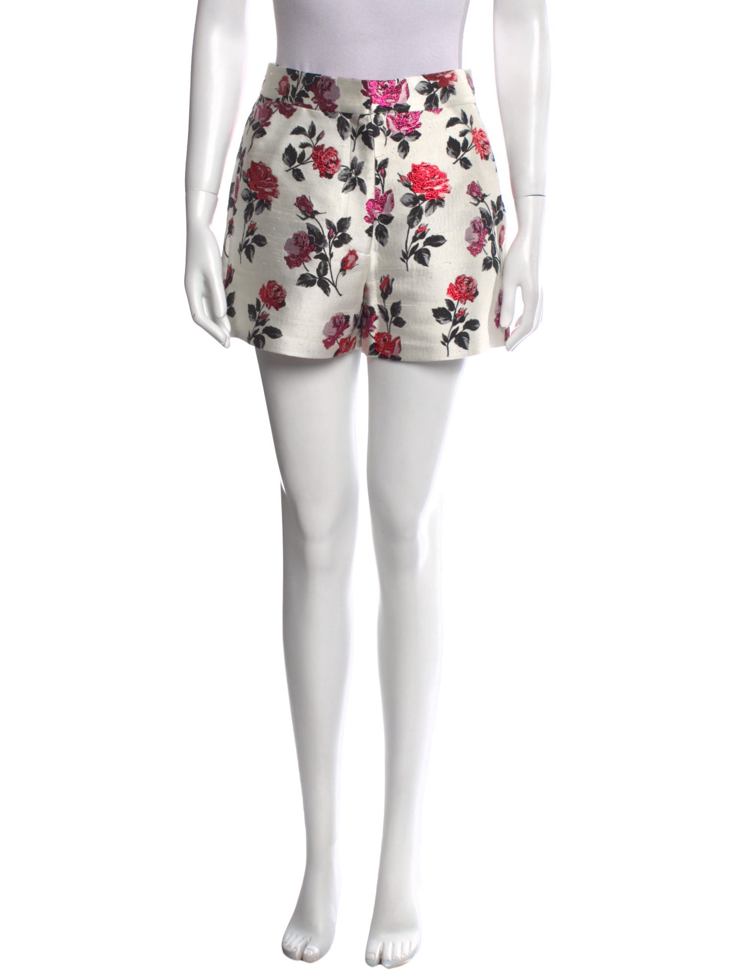 Valentino Floral Print Mini Shorts