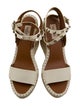 Valentino Leather Colorblock Pattern Espadrilles