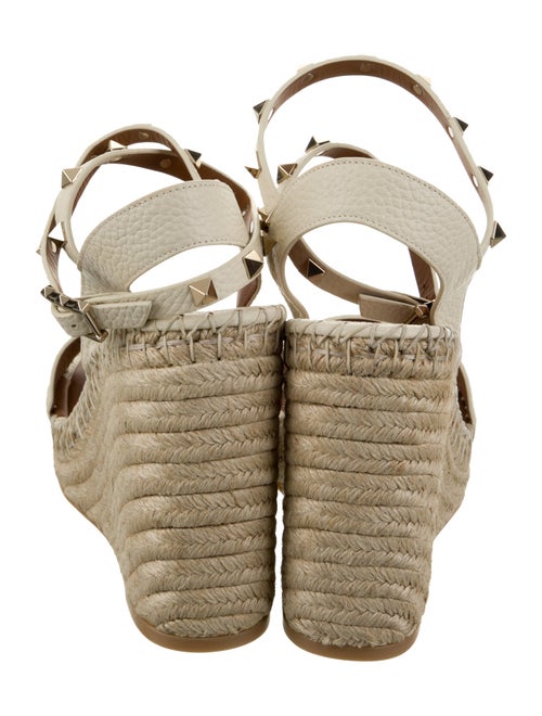 Valentino Leather Colorblock Pattern Espadrilles