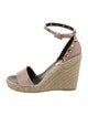 Valentino Leather Colorblock Pattern Espadrilles