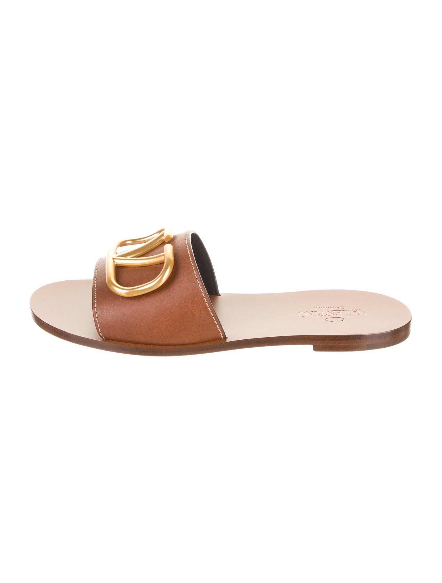 Valentino Leather Slides