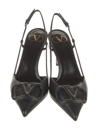 Valentino Leather Slingback Pumps