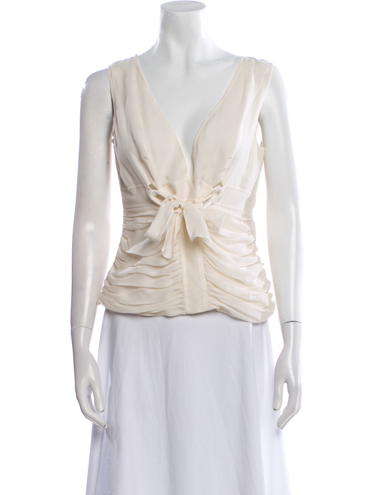 Valentino Silk V-Neck Blouse