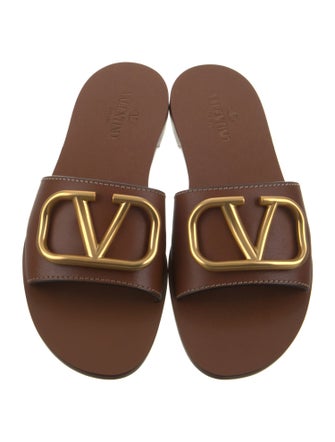 Valentino Leather Slides
