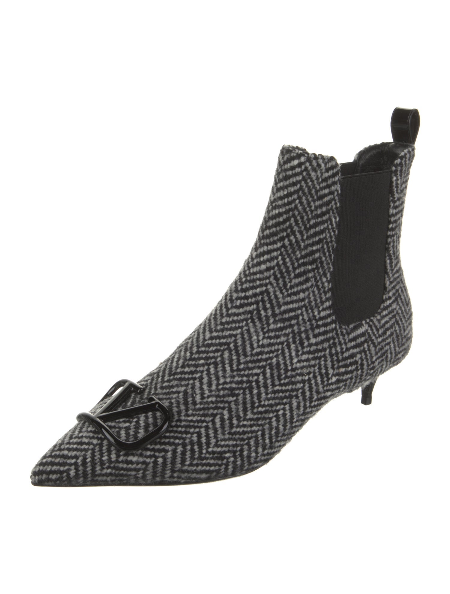 Valentino Tweed Printed Chelsea Boots