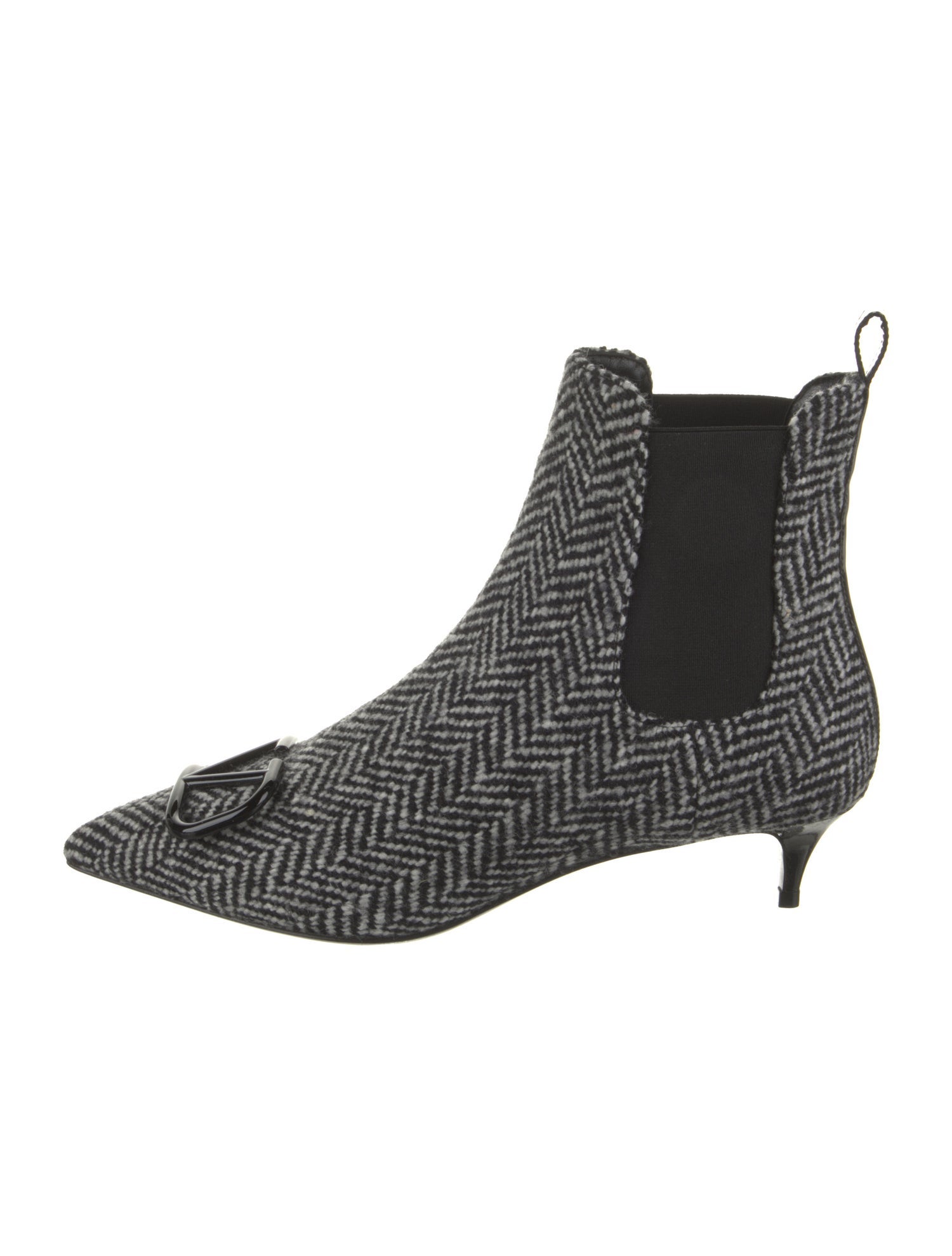 Valentino Tweed Printed Chelsea Boots