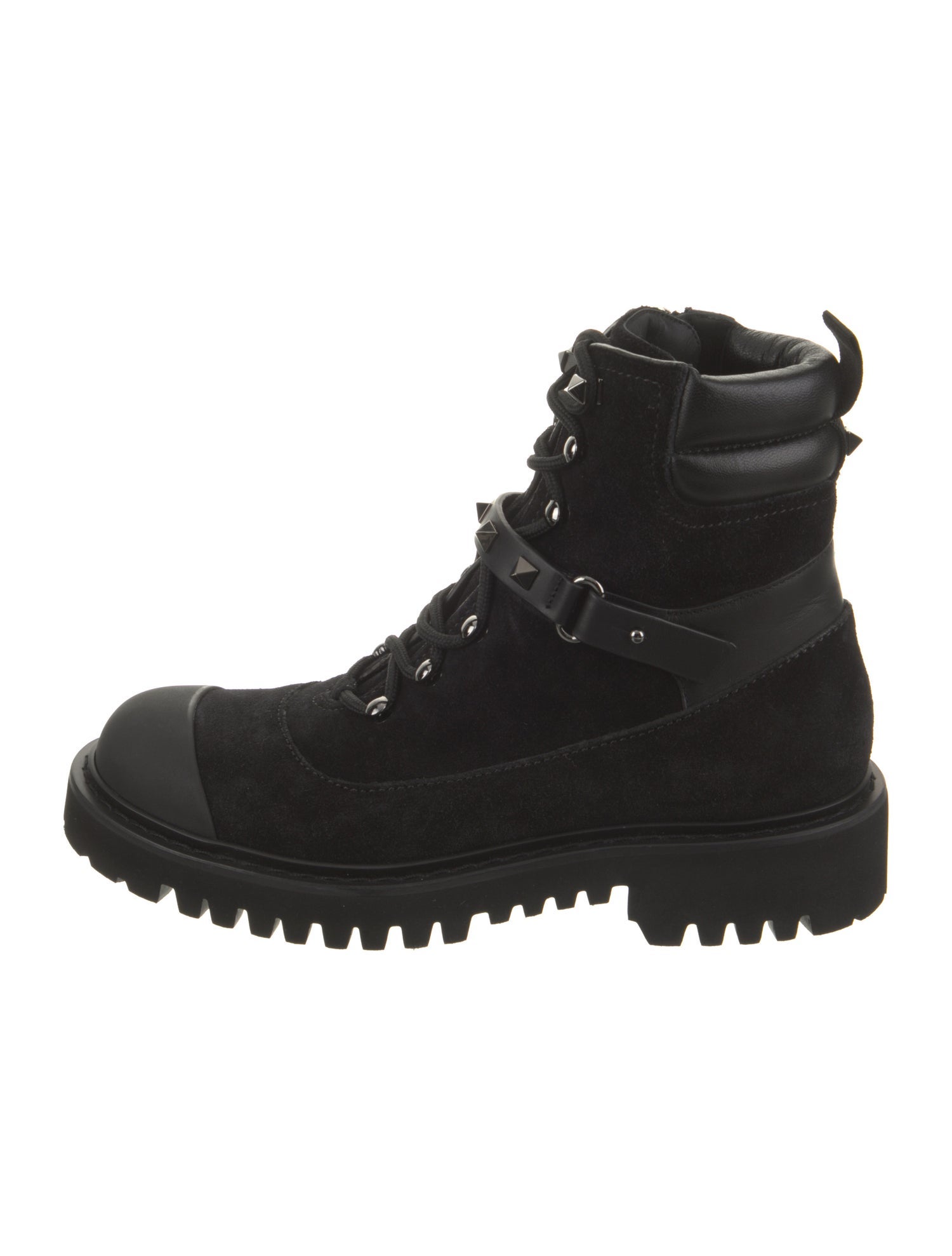 Valentino Suede Studded Accents Hiking Boots