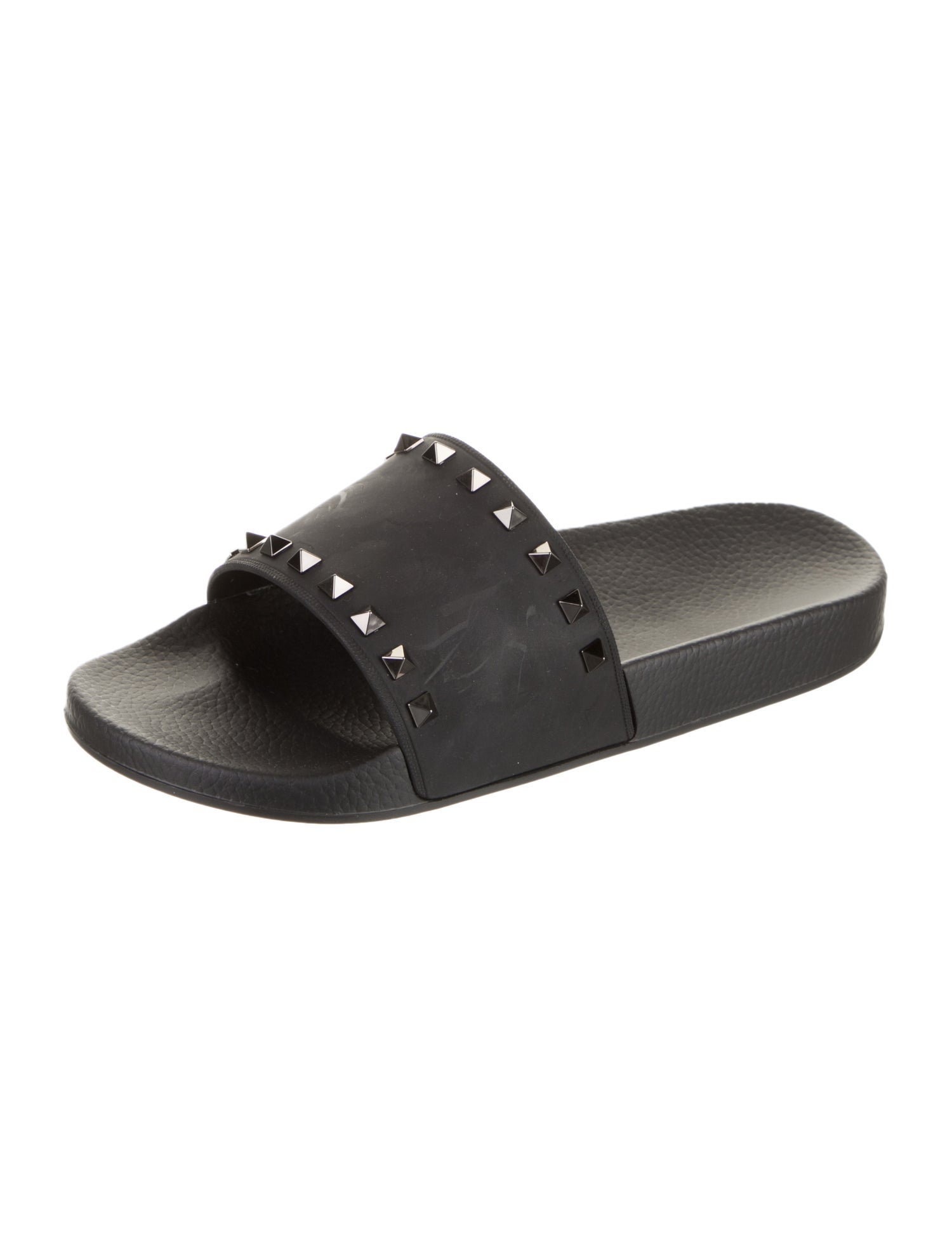 Valentino Rubber Studded Accents Slides