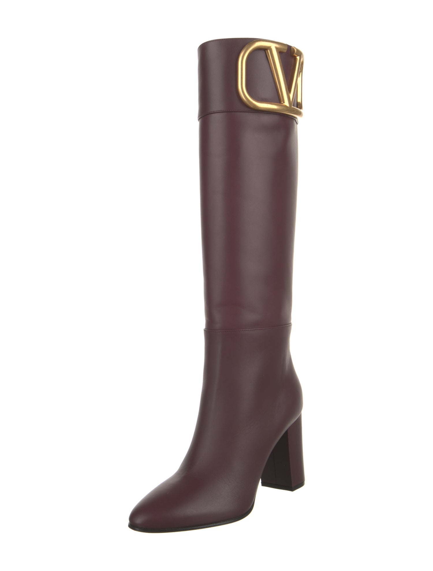 Valentino Leather Riding Boots