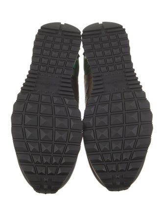 Valentino Leather Printed Sneakers