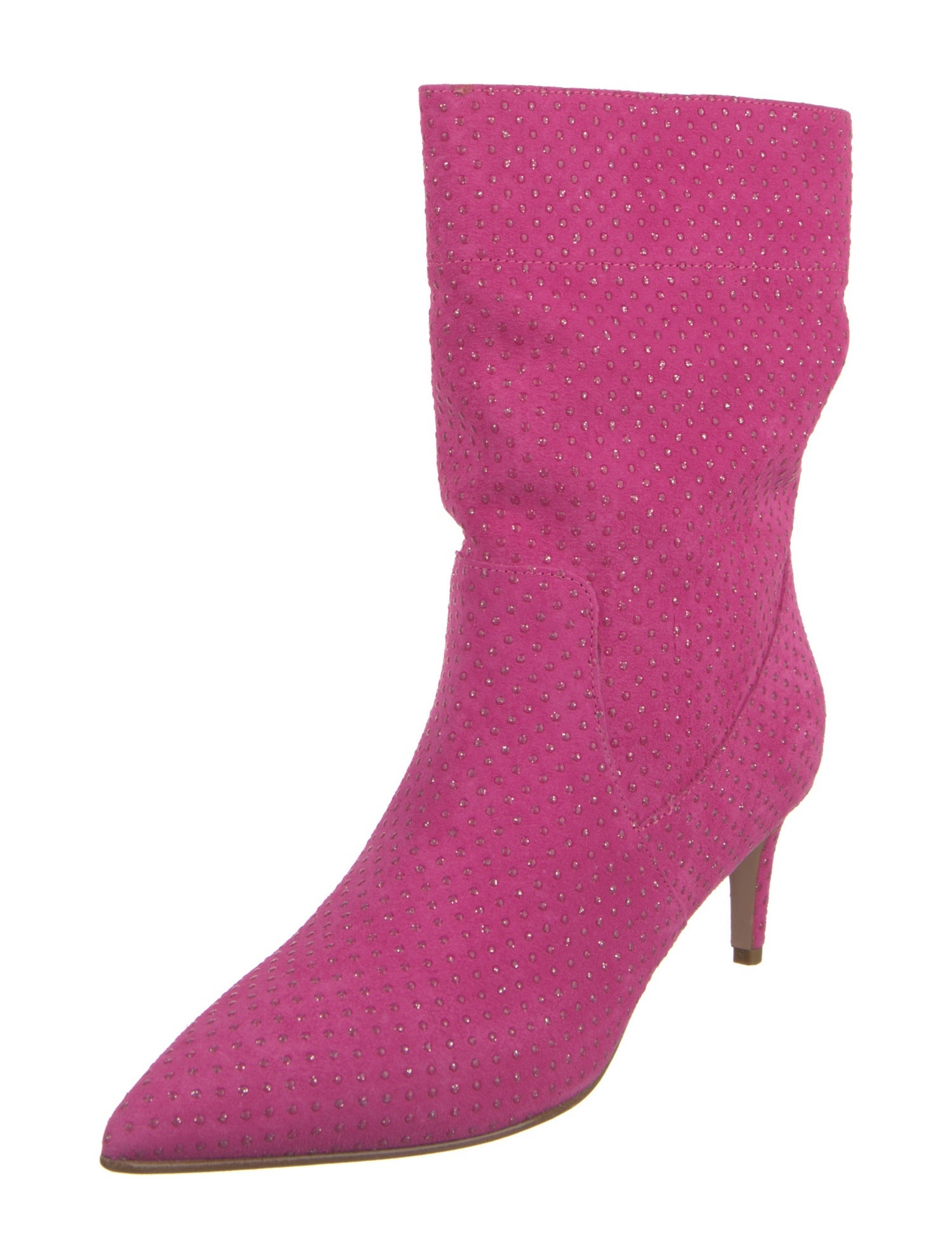 Red Valentino Suede Glitter Accents Boots