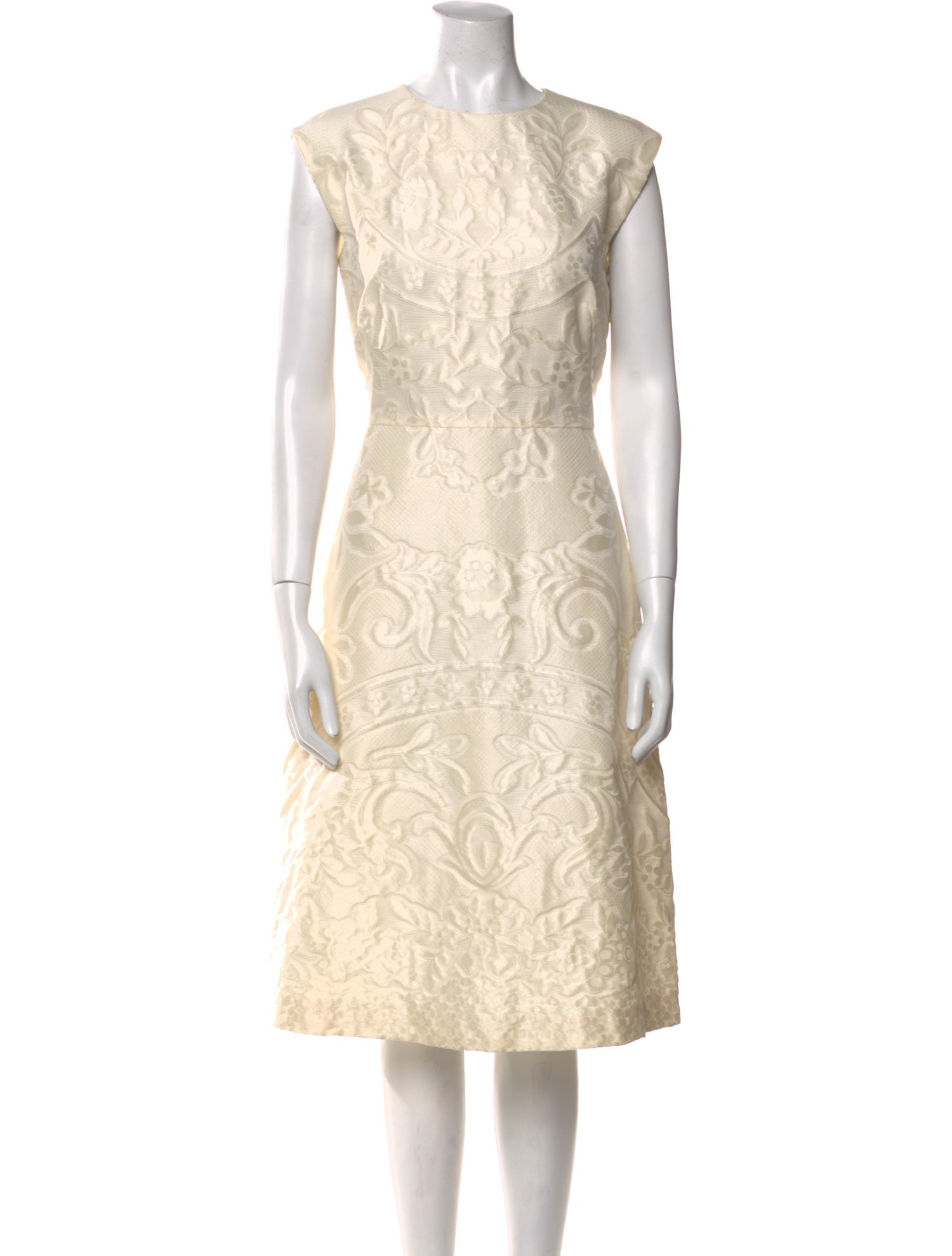 Valentino Lace Pattern Midi Length Dress