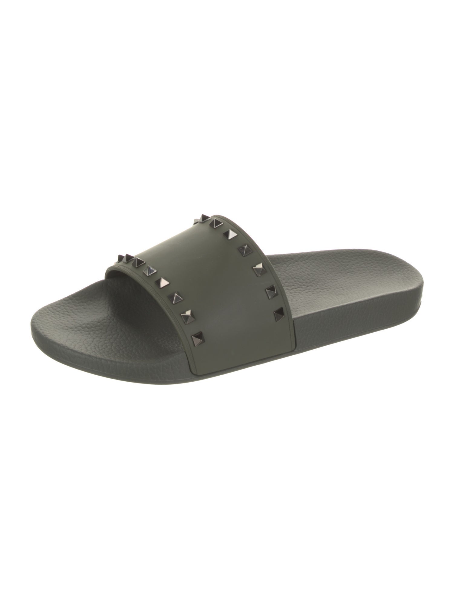 Valentino Rubber Studded Accents Slides