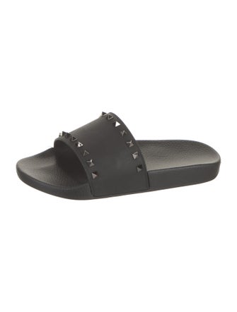 Valentino Rubber Studded Accents Slides