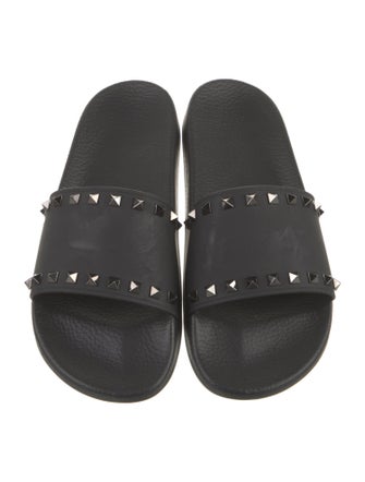 Valentino Rubber Studded Accents Slides