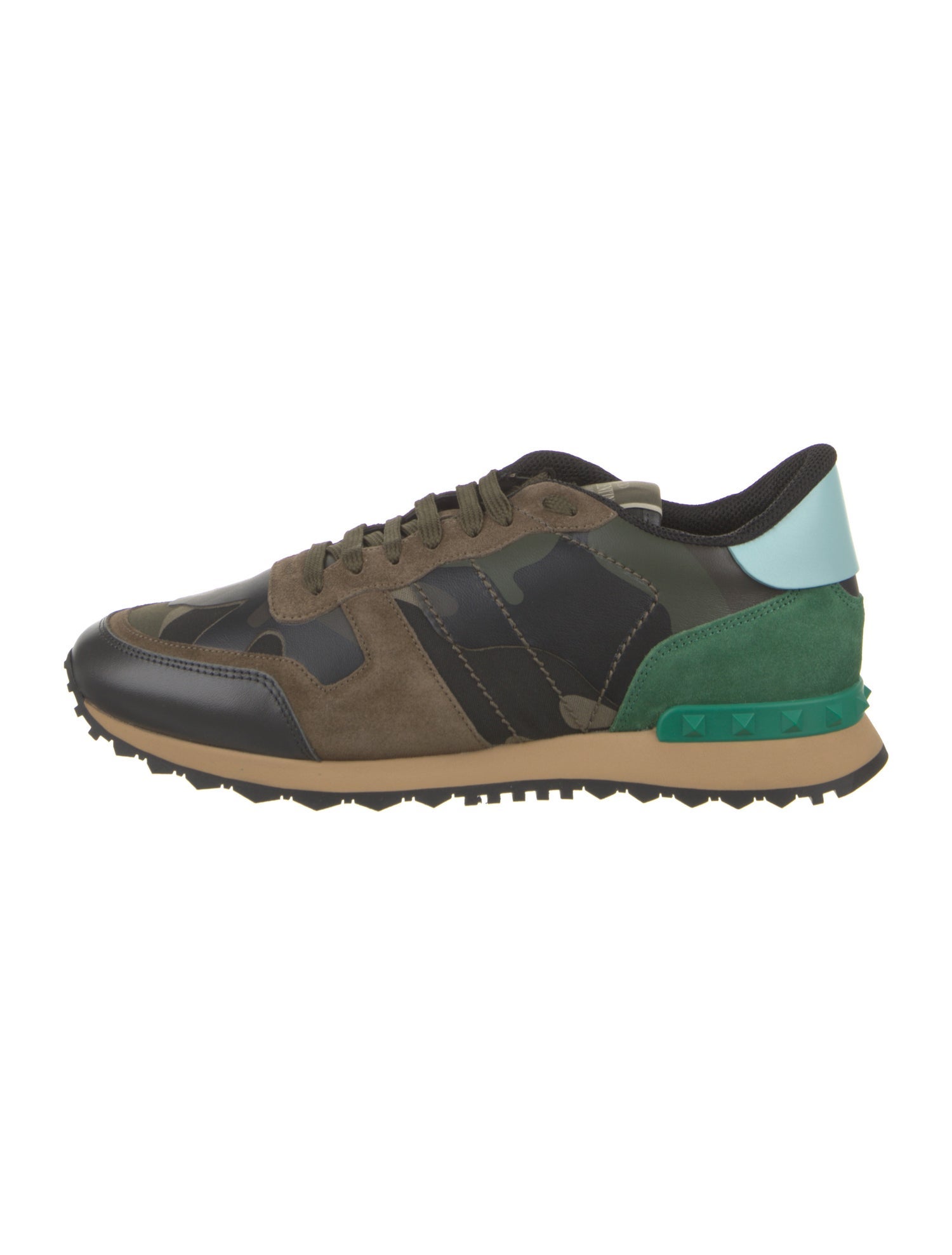 Valentino Leather Printed Sneakers