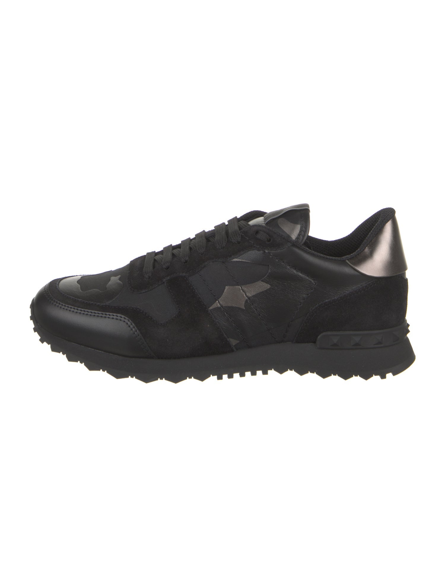 Valentino Leather Printed Sneakers