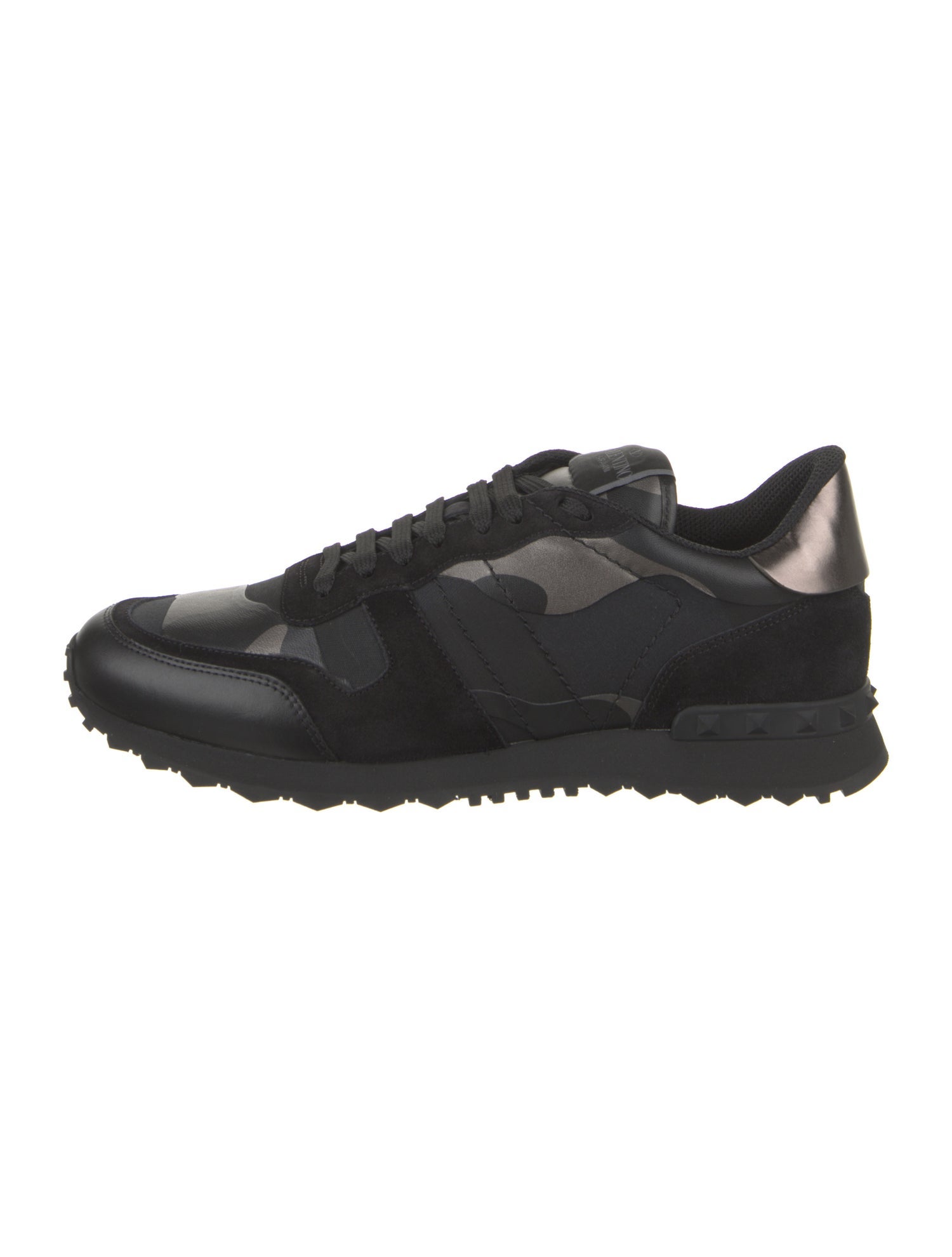 Valentino Leather Printed Athletic Sneakers