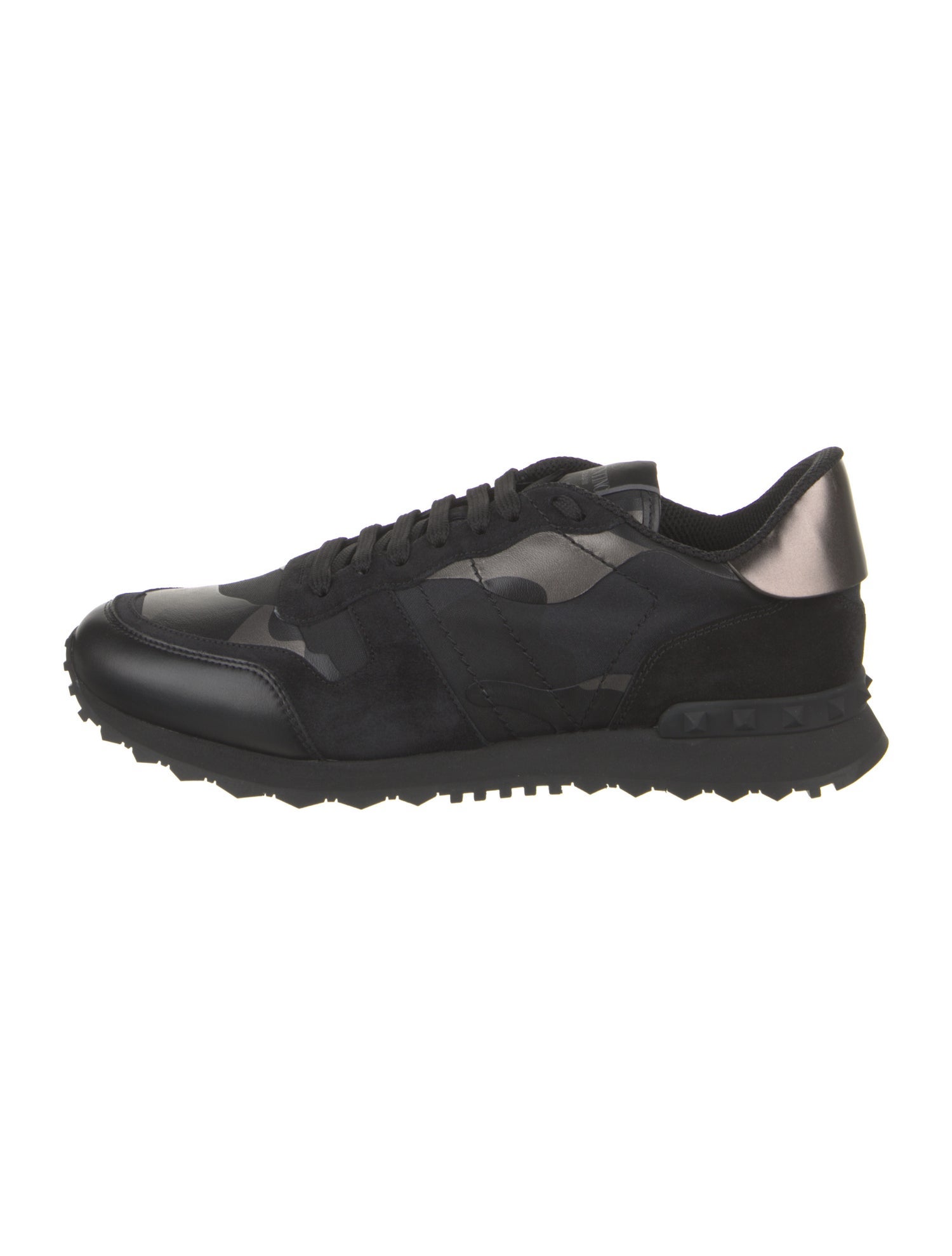 Valentino Leather Printed Athletic Sneakers