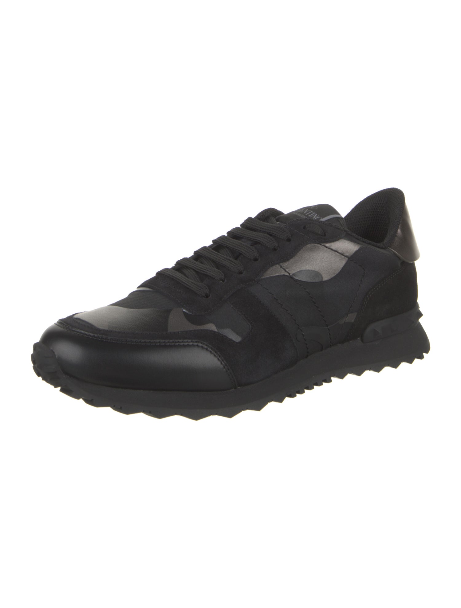 Valentino Leather Printed Athletic Sneakers