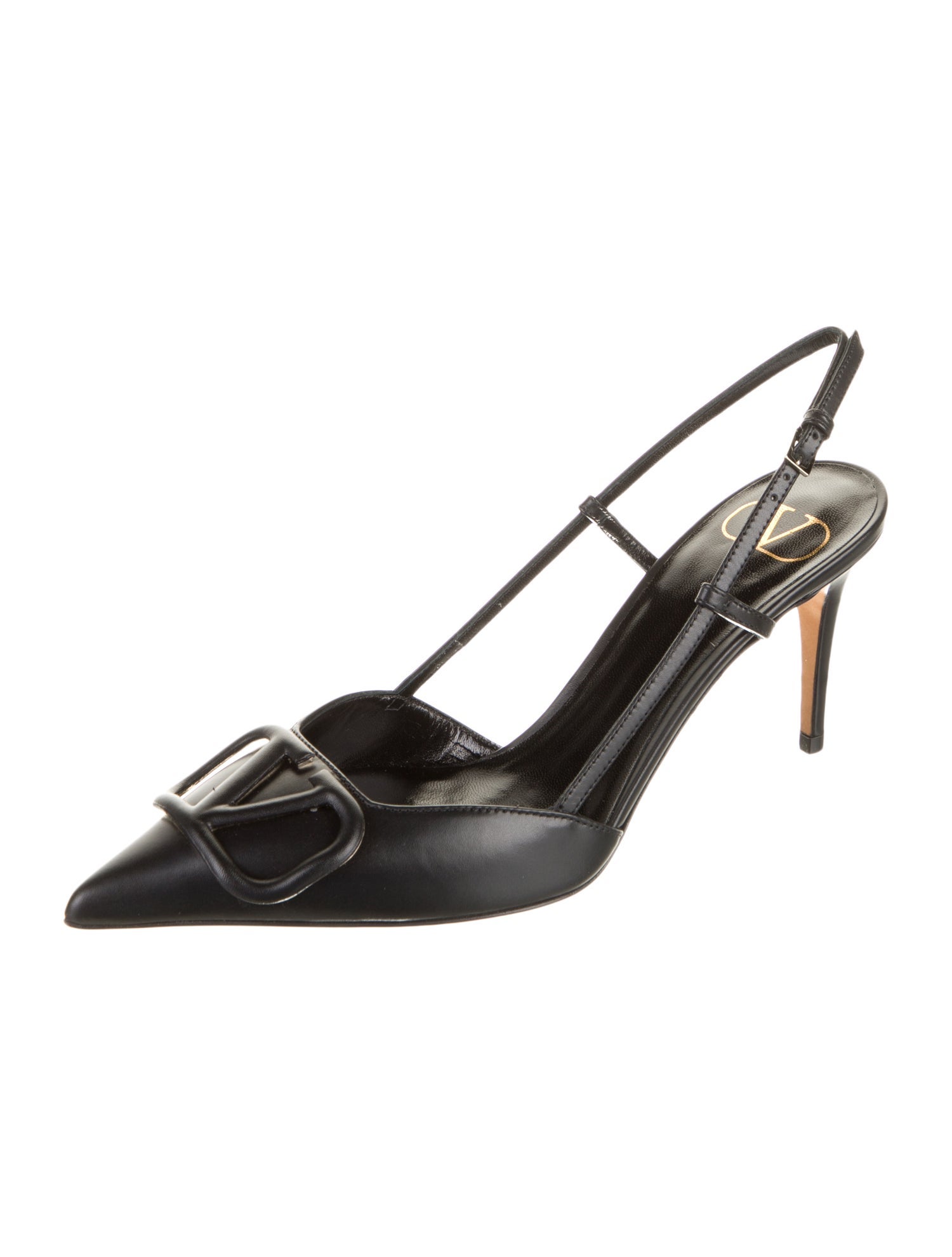 Valentino Leather Slingback Pumps w/ Tags