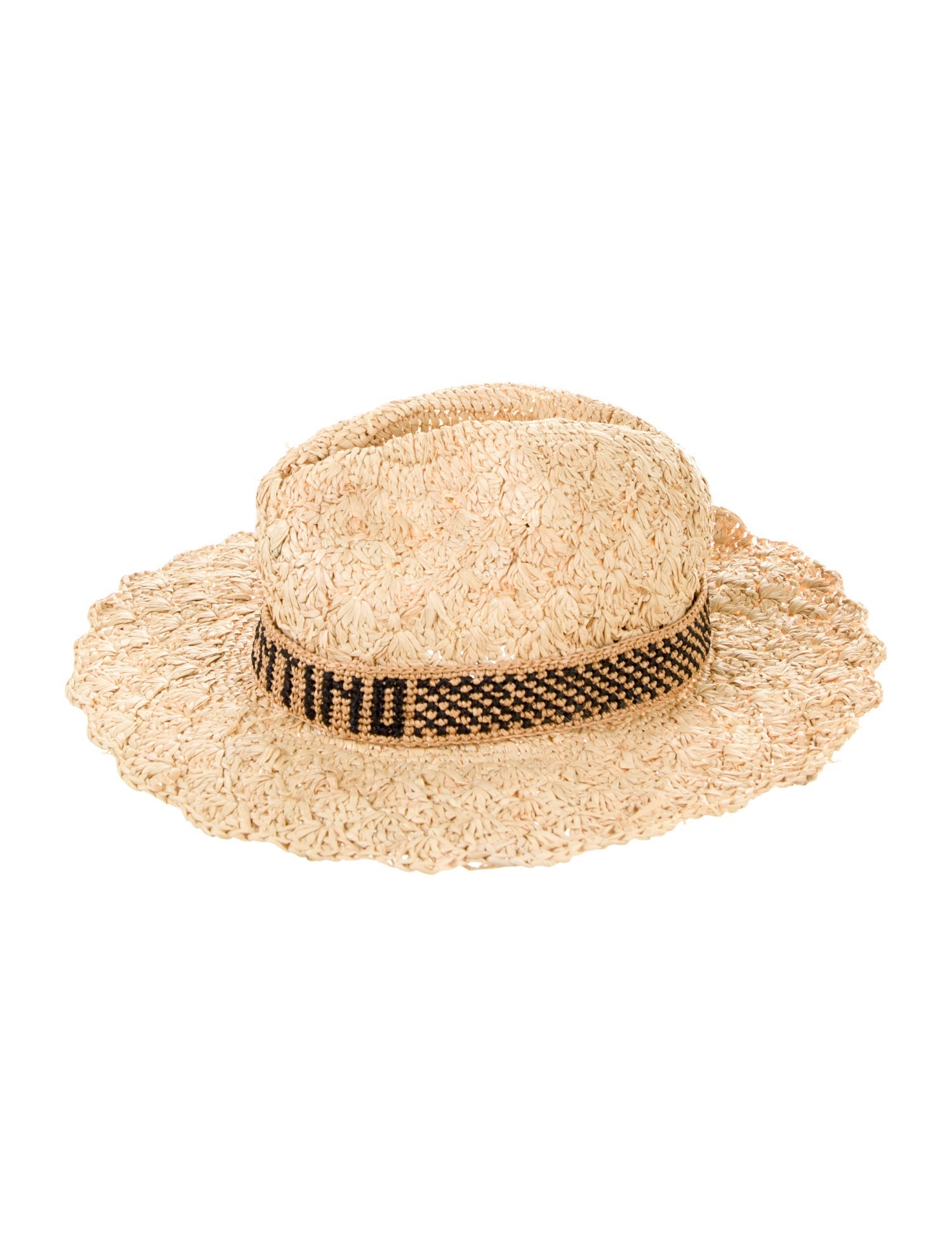 Valentino Straw Logo Sun Hat