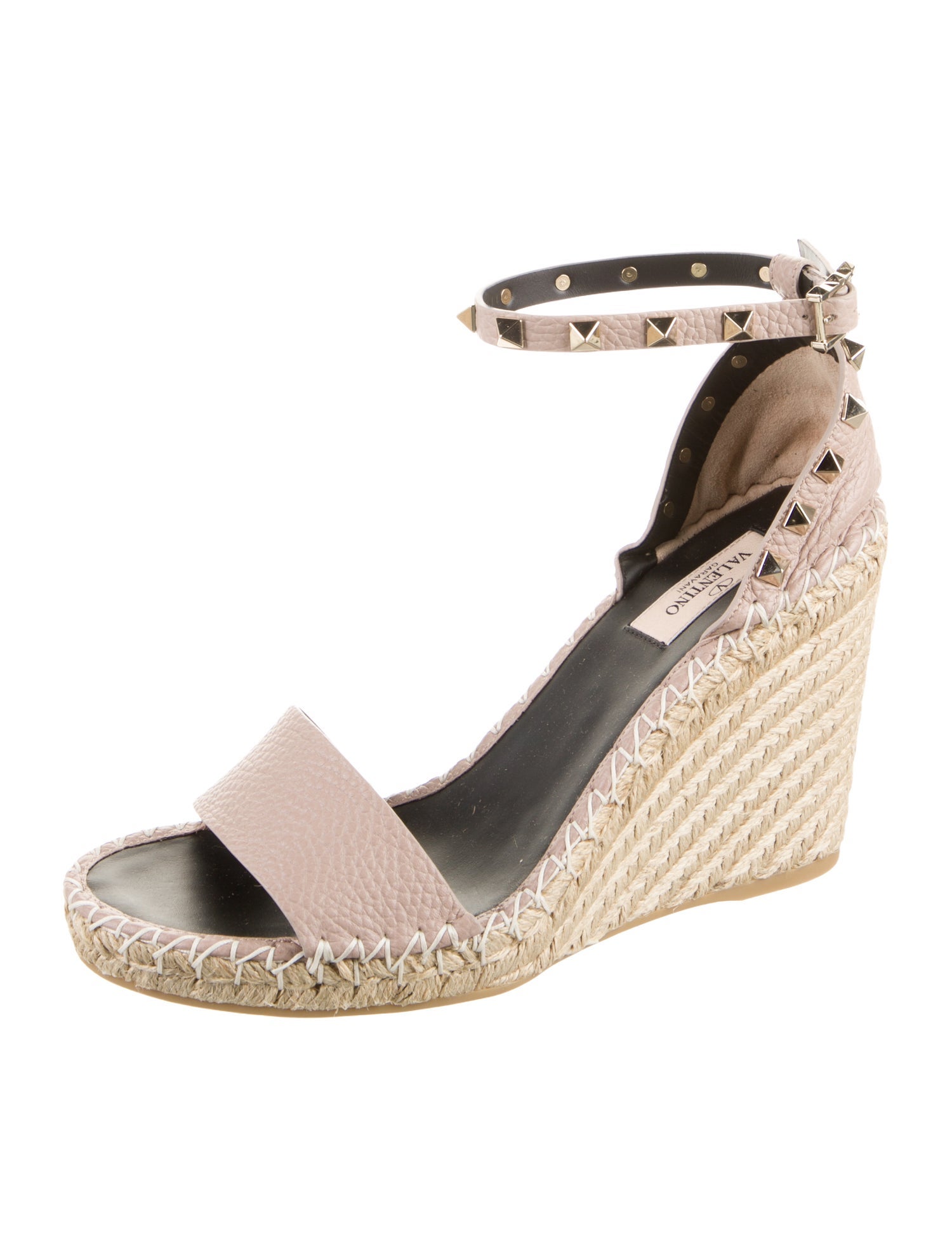 Valentino Leather Printed Espadrilles