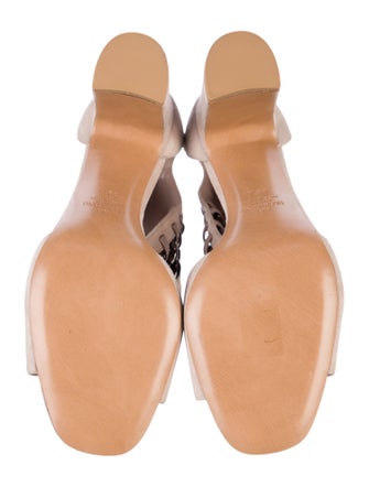 Valentino Chain-Link Accent Suede Sandals