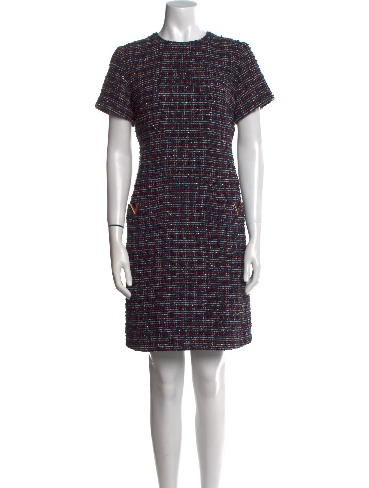 Valentino Tweed Pattern Mini Dress