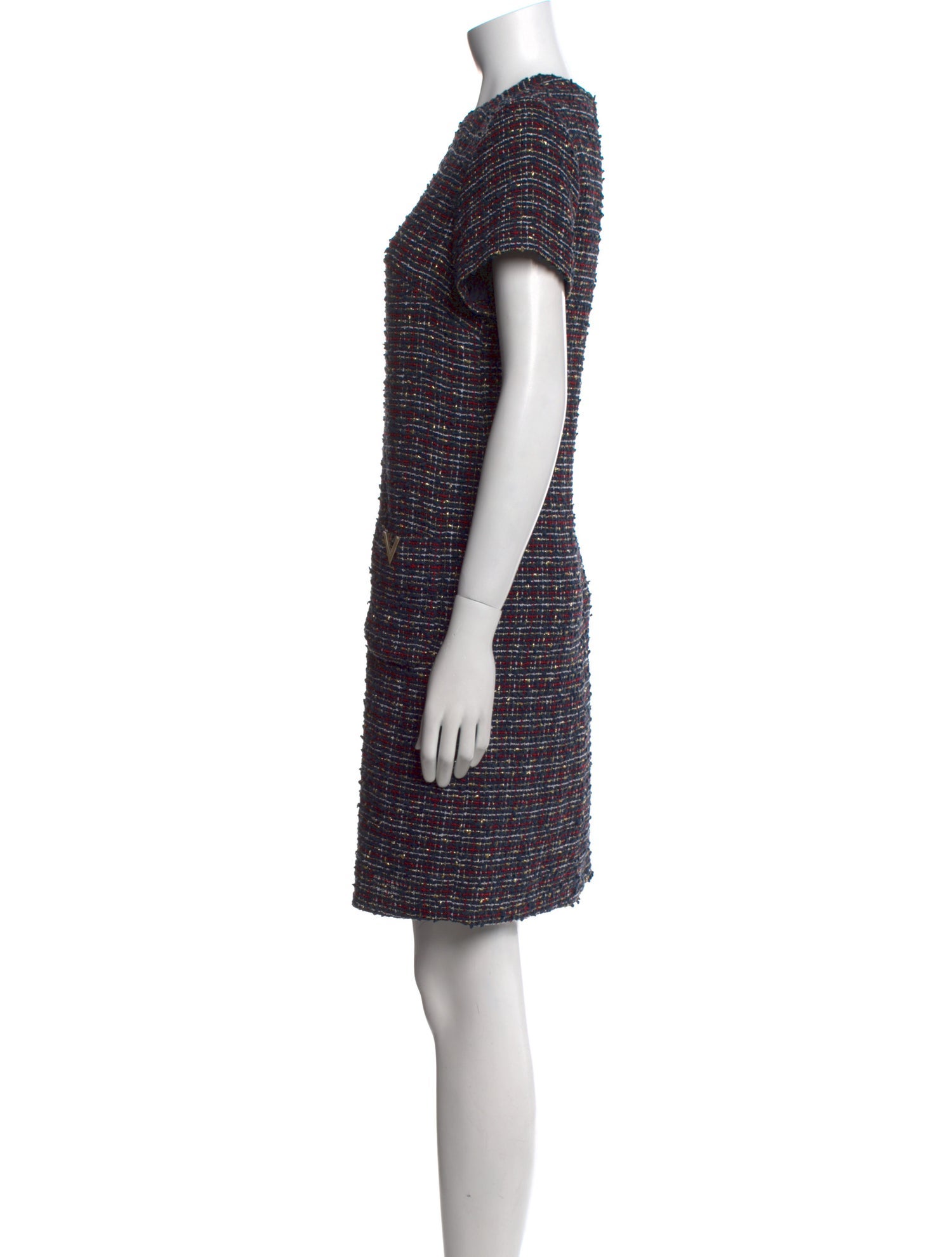 Valentino Tweed Pattern Mini Dress