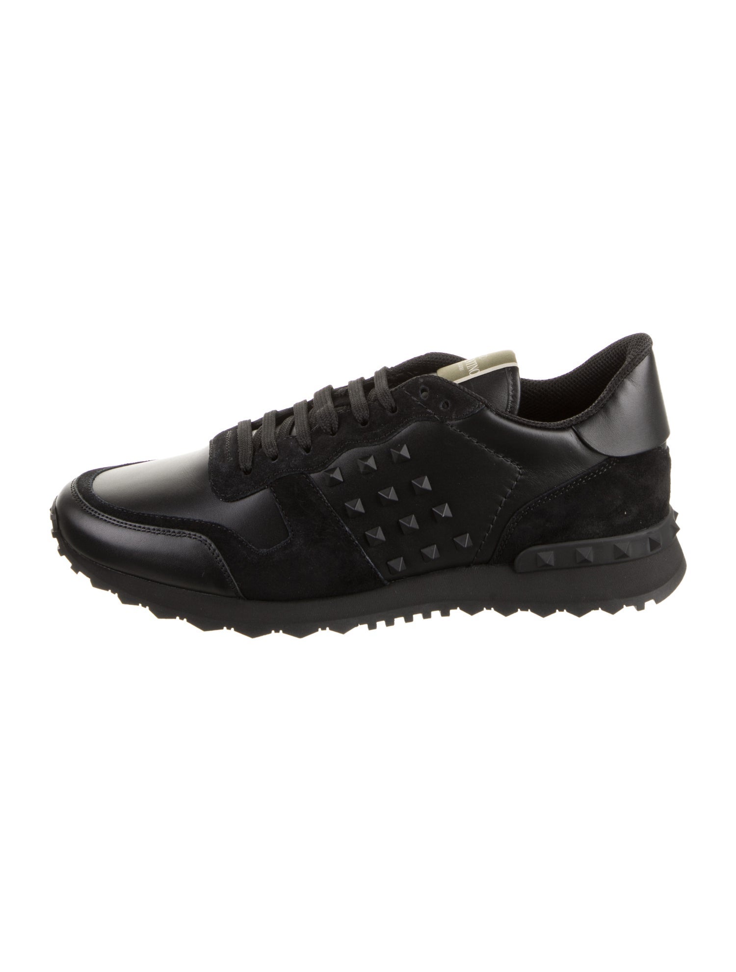 Valentino Leather Studded Accents Sneakers