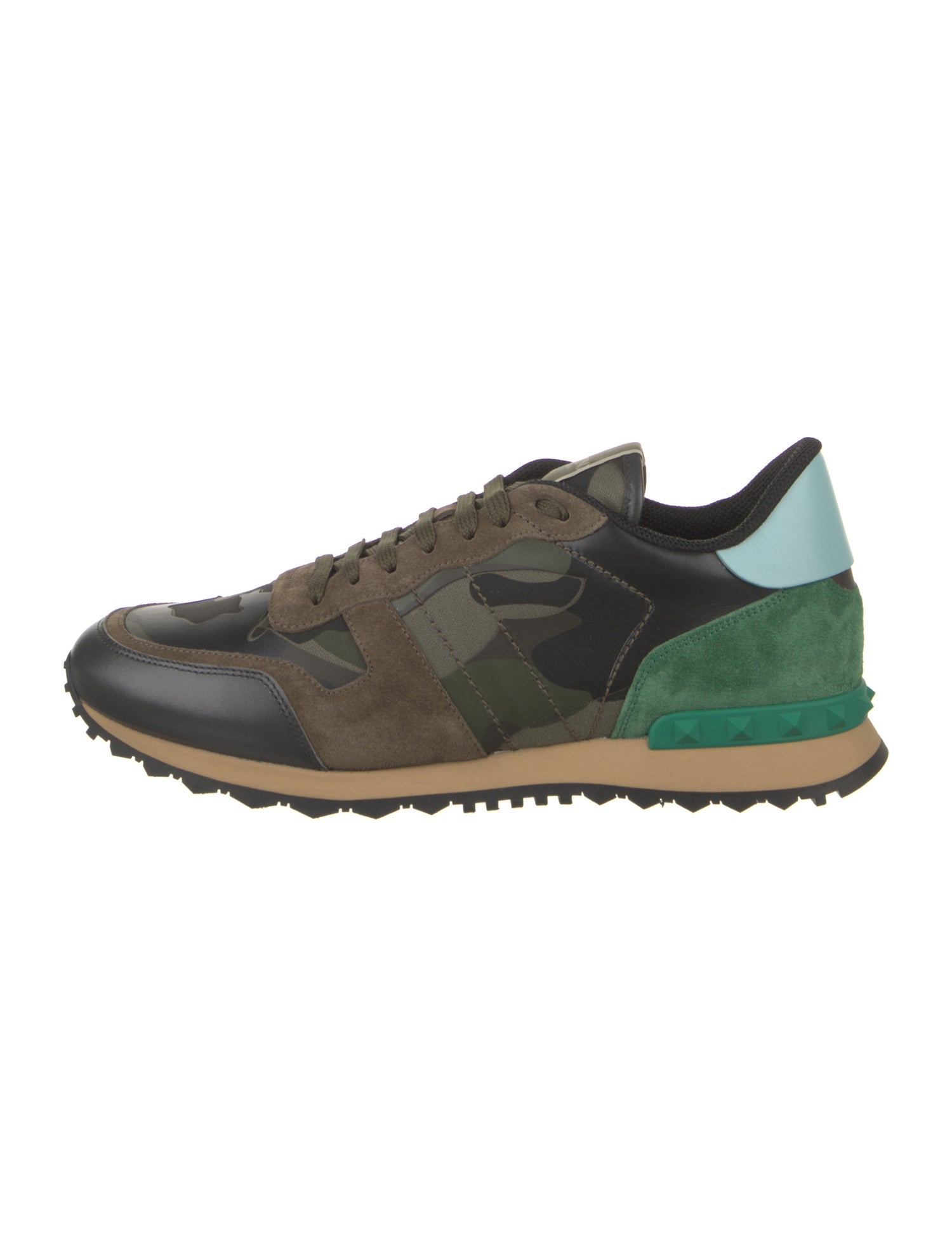 Valentino Leather Printed Athletic Sneakers w/ Tags