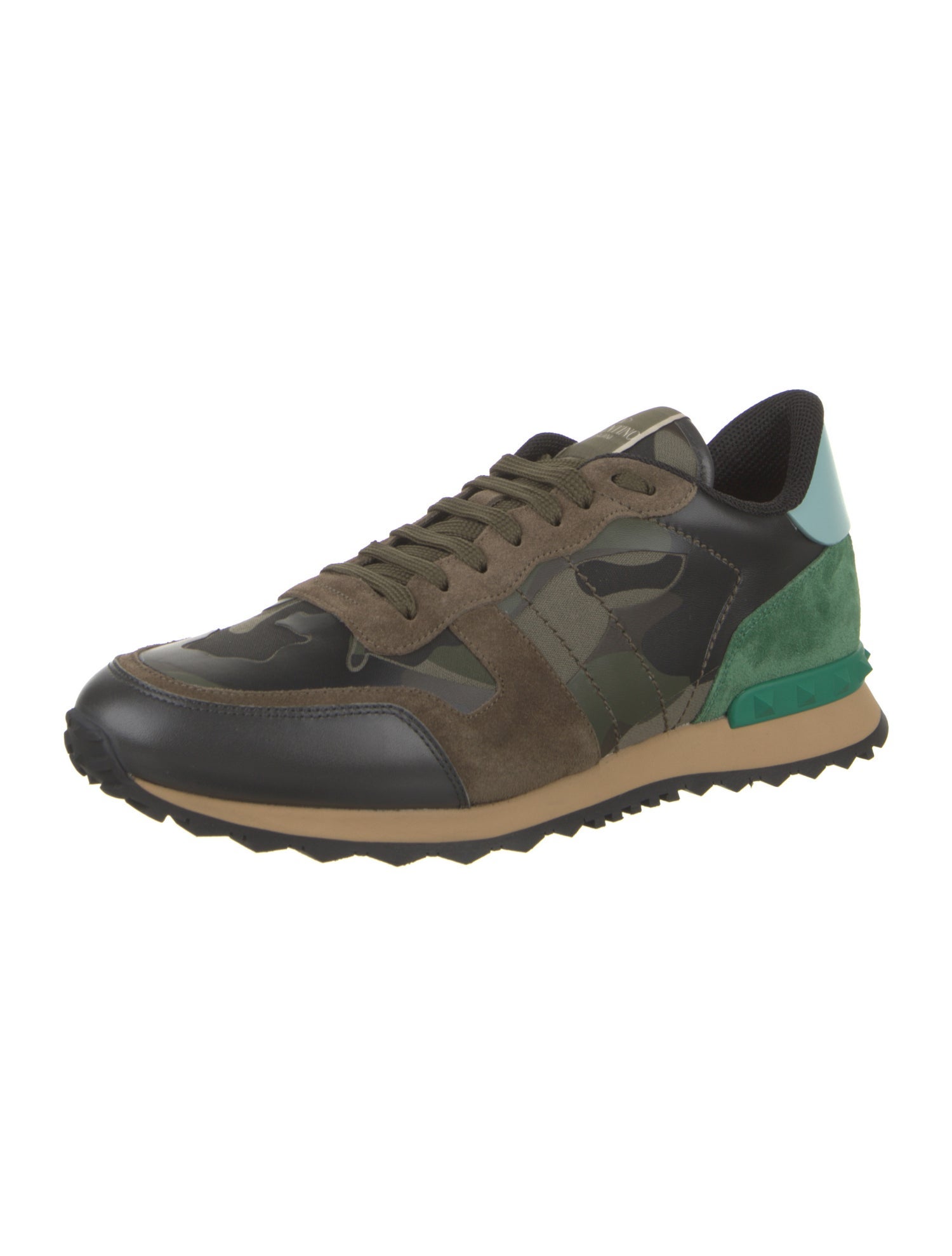 Valentino Leather Printed Athletic Sneakers w/ Tags