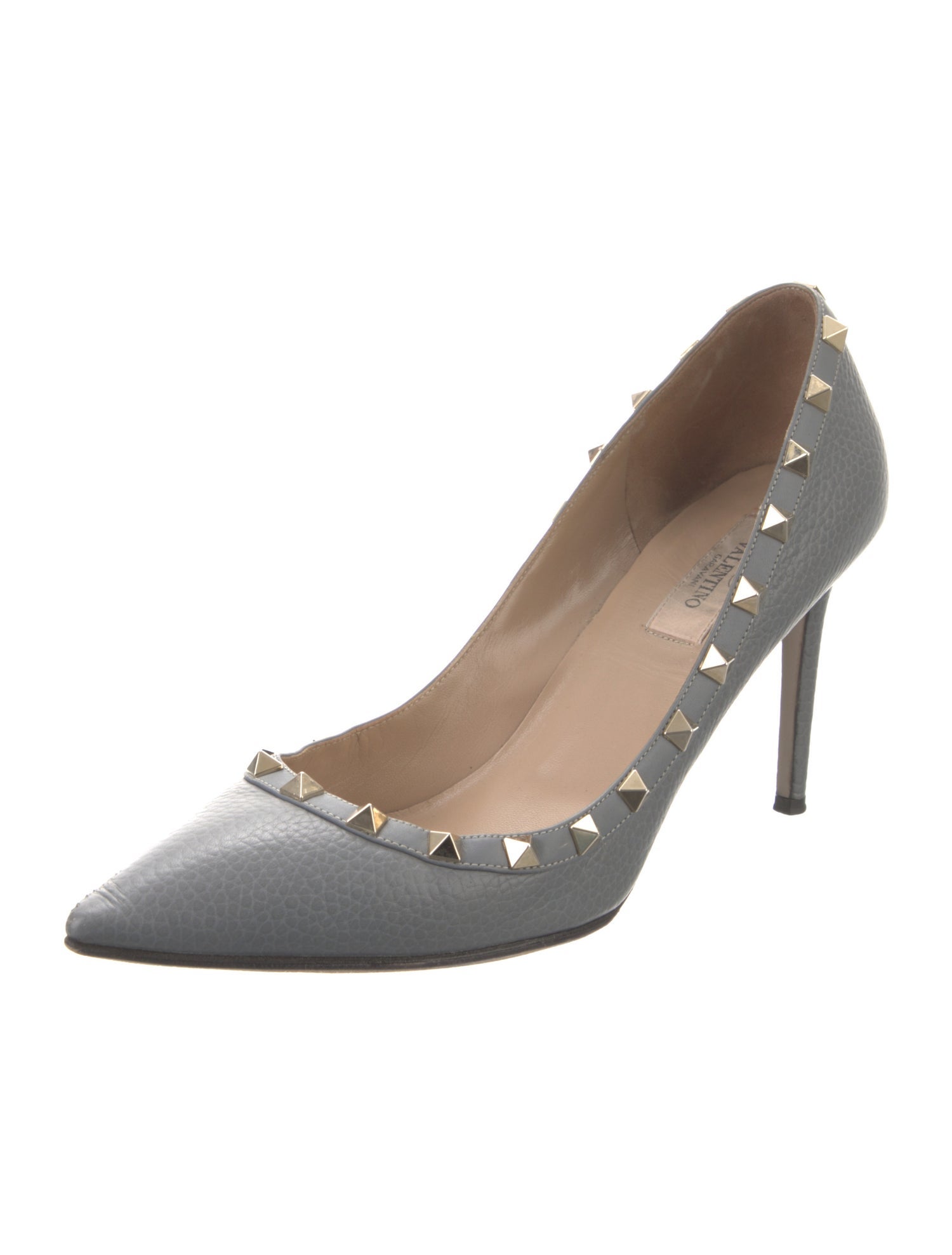 Valentino Rockstud Accents Leather Pumps