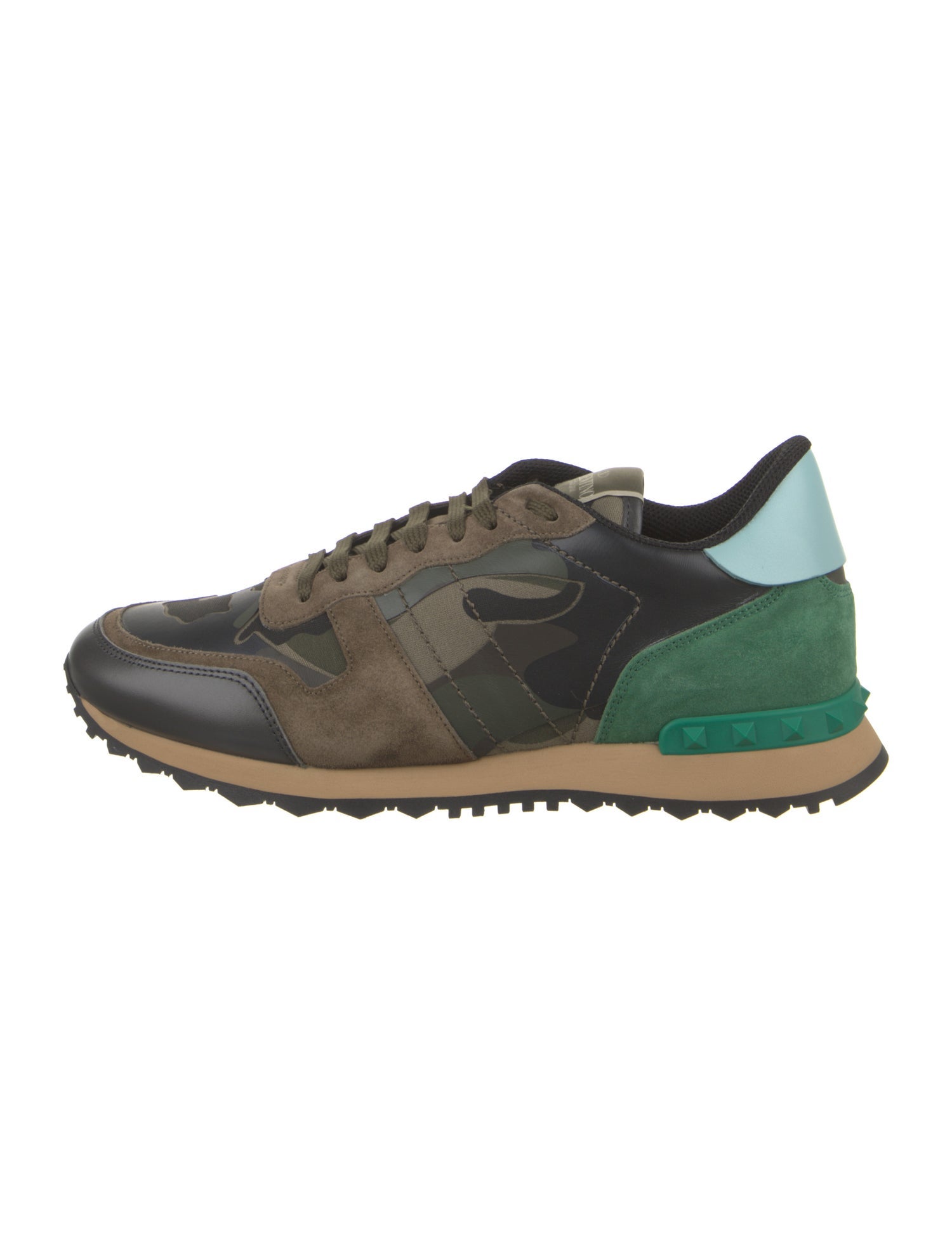 Valentino Leather Printed Sneakers w/ Tags