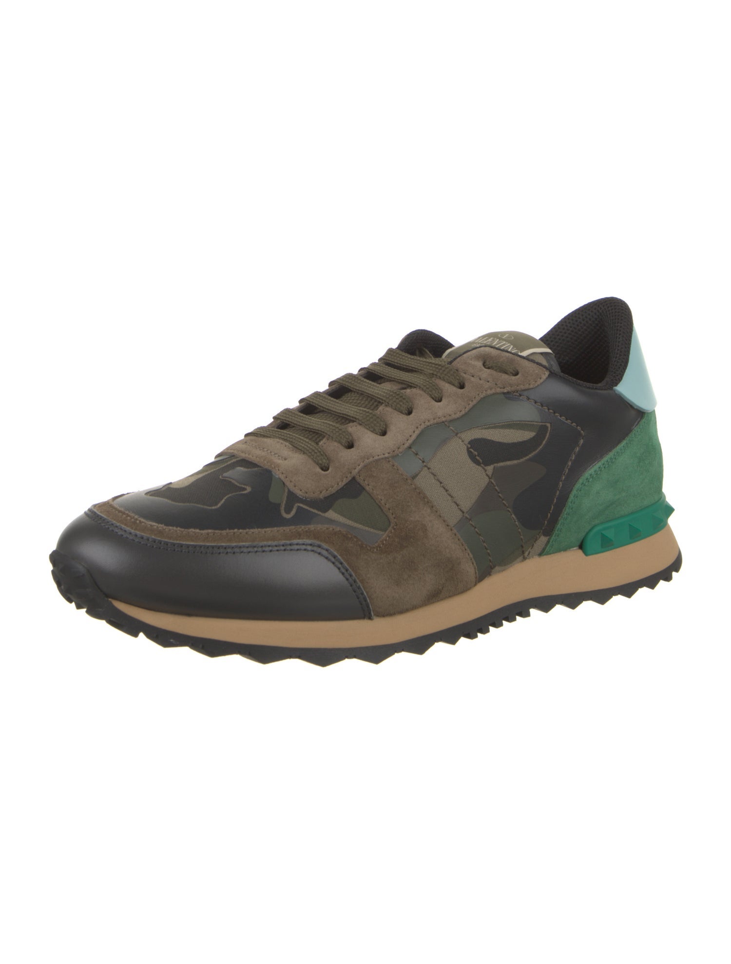 Valentino Leather Printed Sneakers w/ Tags