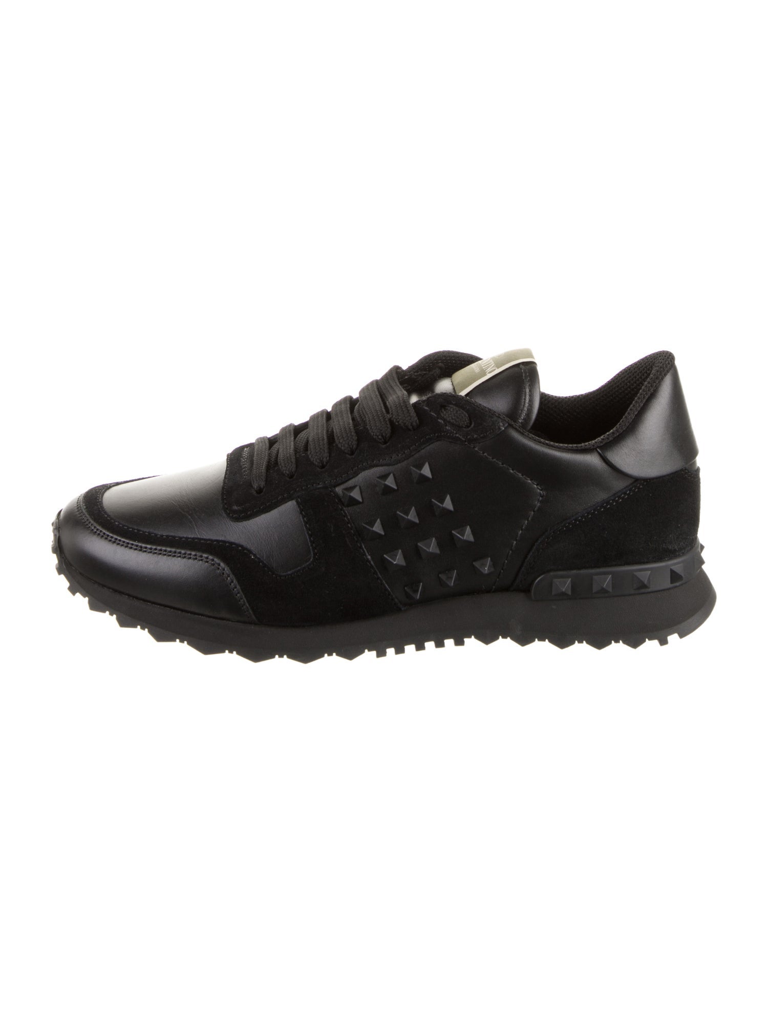 Valentino Leather Studded Accents Sneakers