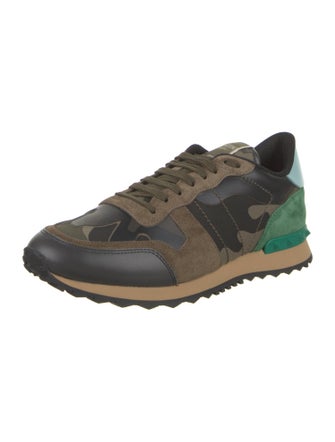 Valentino Leather Printed Athletic Sneakers