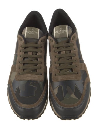 Valentino Leather Printed Athletic Sneakers