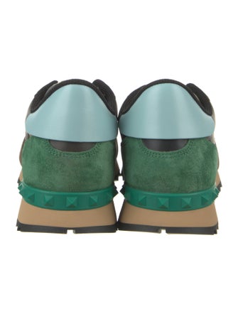 Valentino Leather Printed Athletic Sneakers