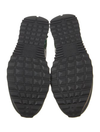 Valentino Leather Printed Athletic Sneakers