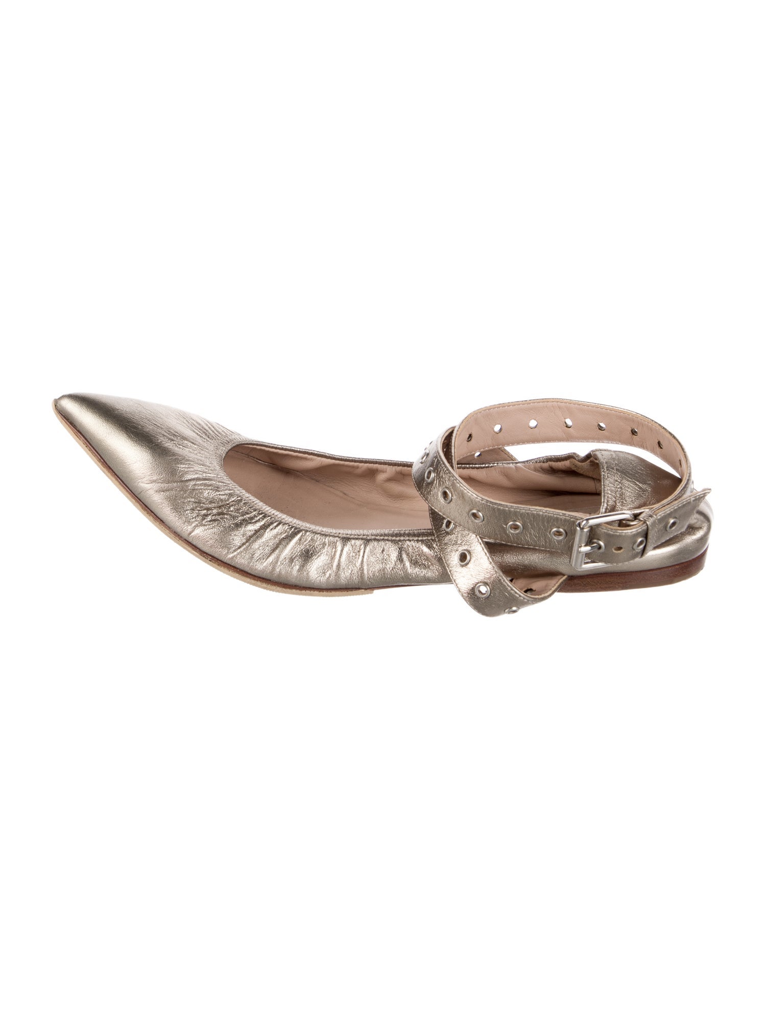 Valentino Leather Slingback Flats