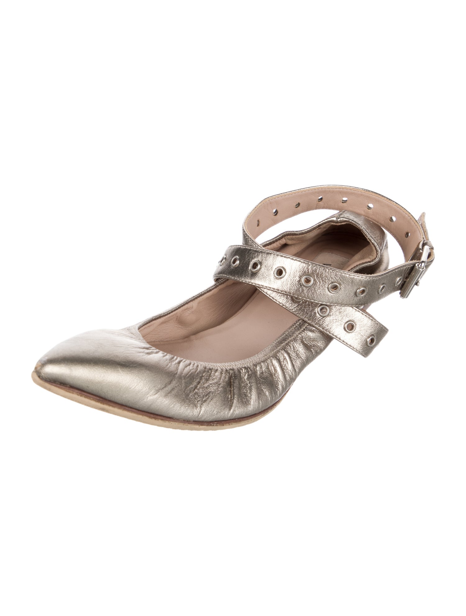 Valentino Leather Slingback Flats