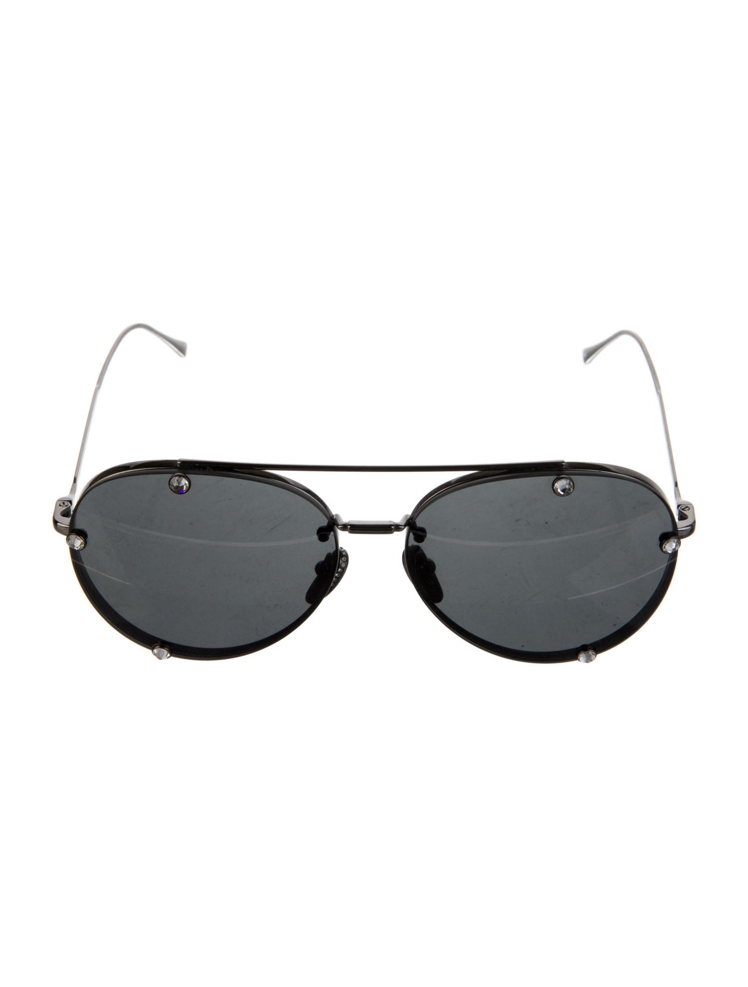Valentino Rockstud Accents Aviator Sunglasses